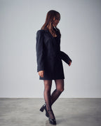 Chirimen Button Jacket Black