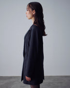 Chirimen Button Jacket Black