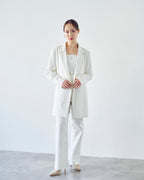 Chirimen Button Jacket White