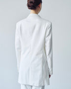 Chirimen Button Jacket White