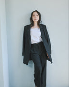 Chirimen Button Jacket Black