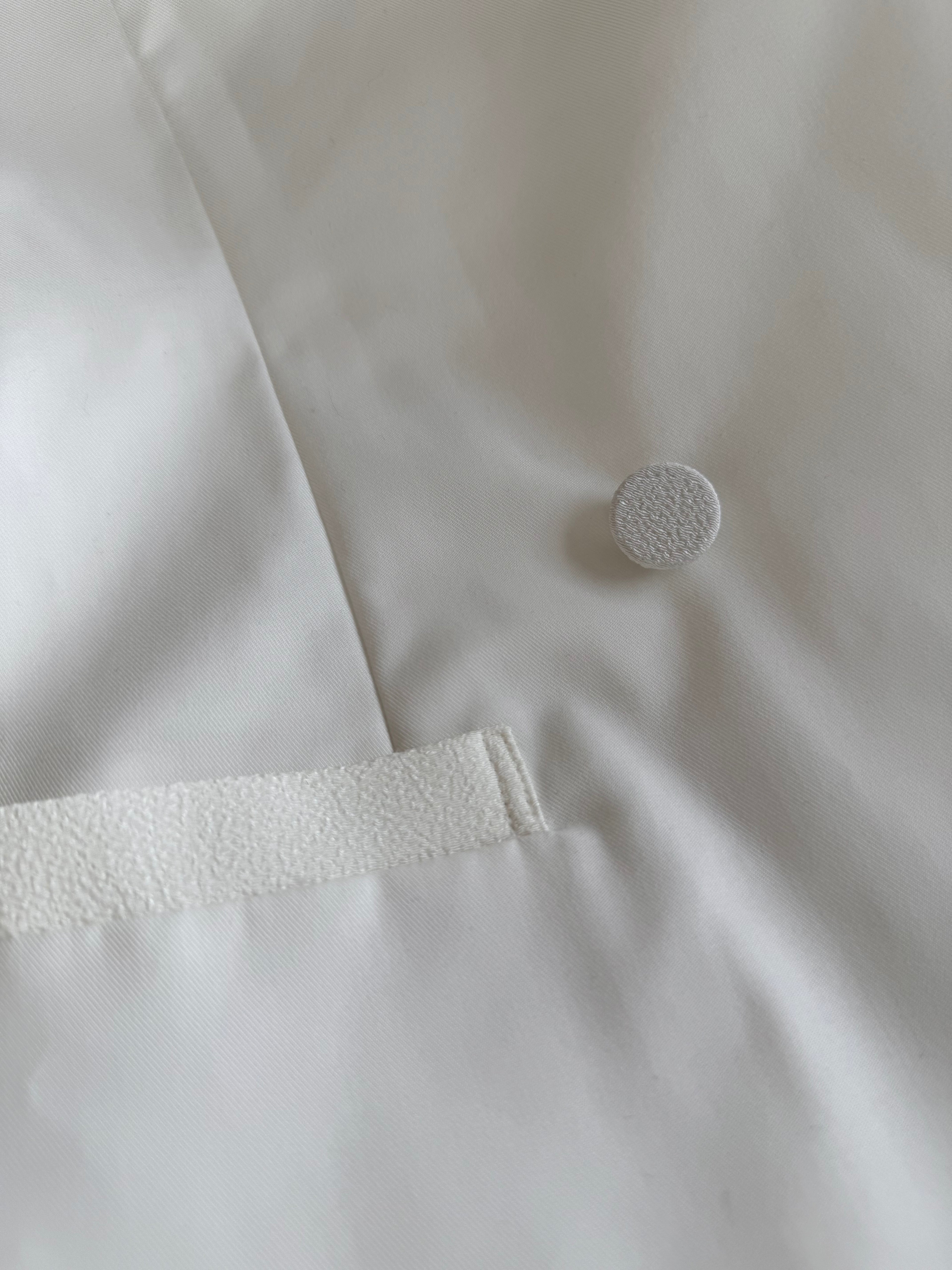 Chirimen Button Jacket White